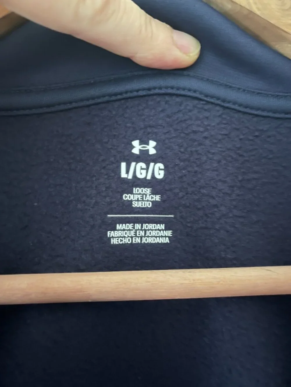 Under Armour Men's Sz L Blue 1/4-Zip Fleece Pullover‎ Sweatshirt